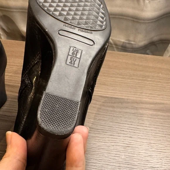 AEROSOLES Black Wedge Ankle Boots - Picture 7 of 8